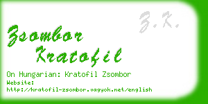 zsombor kratofil business card